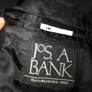 Mens Jos A Bank black overcoat
